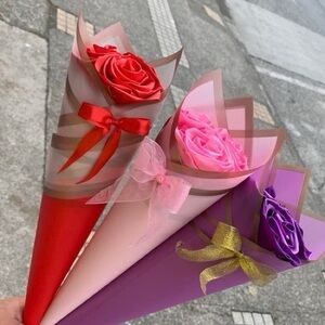 One Roses Ribbons Bouquets